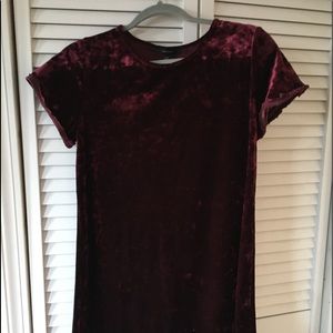 Crushed Red Velvet Dress